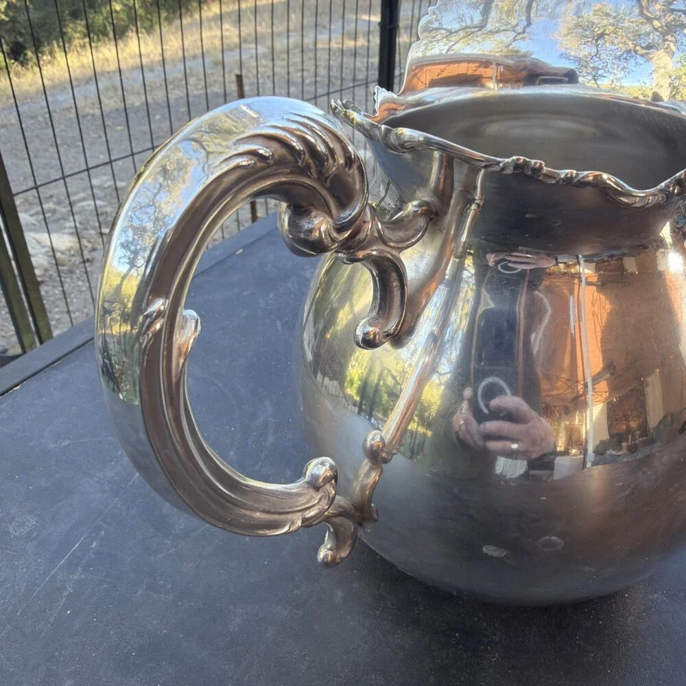VNTG CAMUSSO Peruvian Sterling Silver (.925) Water Pitcher Hand Wrought, 484g